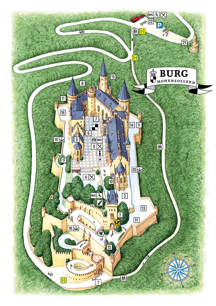 Castle Plan Burg Hohenzollern EN